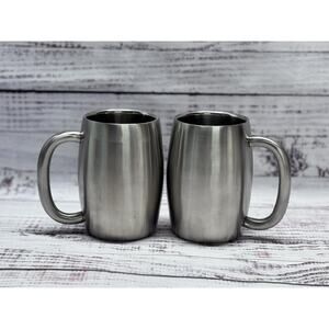 Endurance stainlees steel mug set (2) HOT/COLD EUC